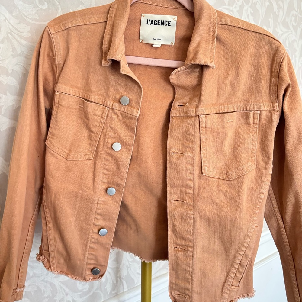 L'AGENCE Women's Light Brown Denim Jacket